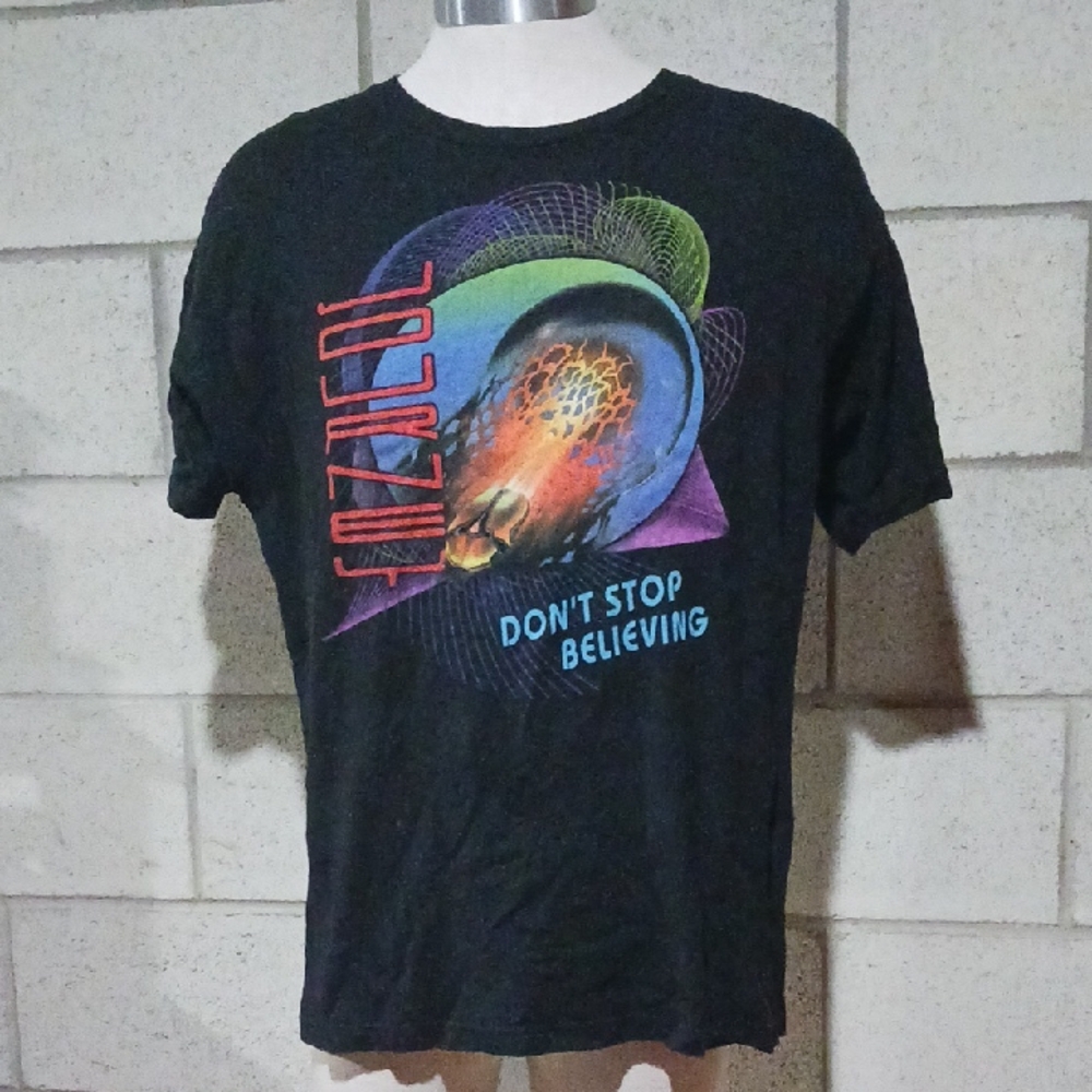 Journey Don't Stop Believin Black Tultex Graphic T-Shirt Mens Size XL
